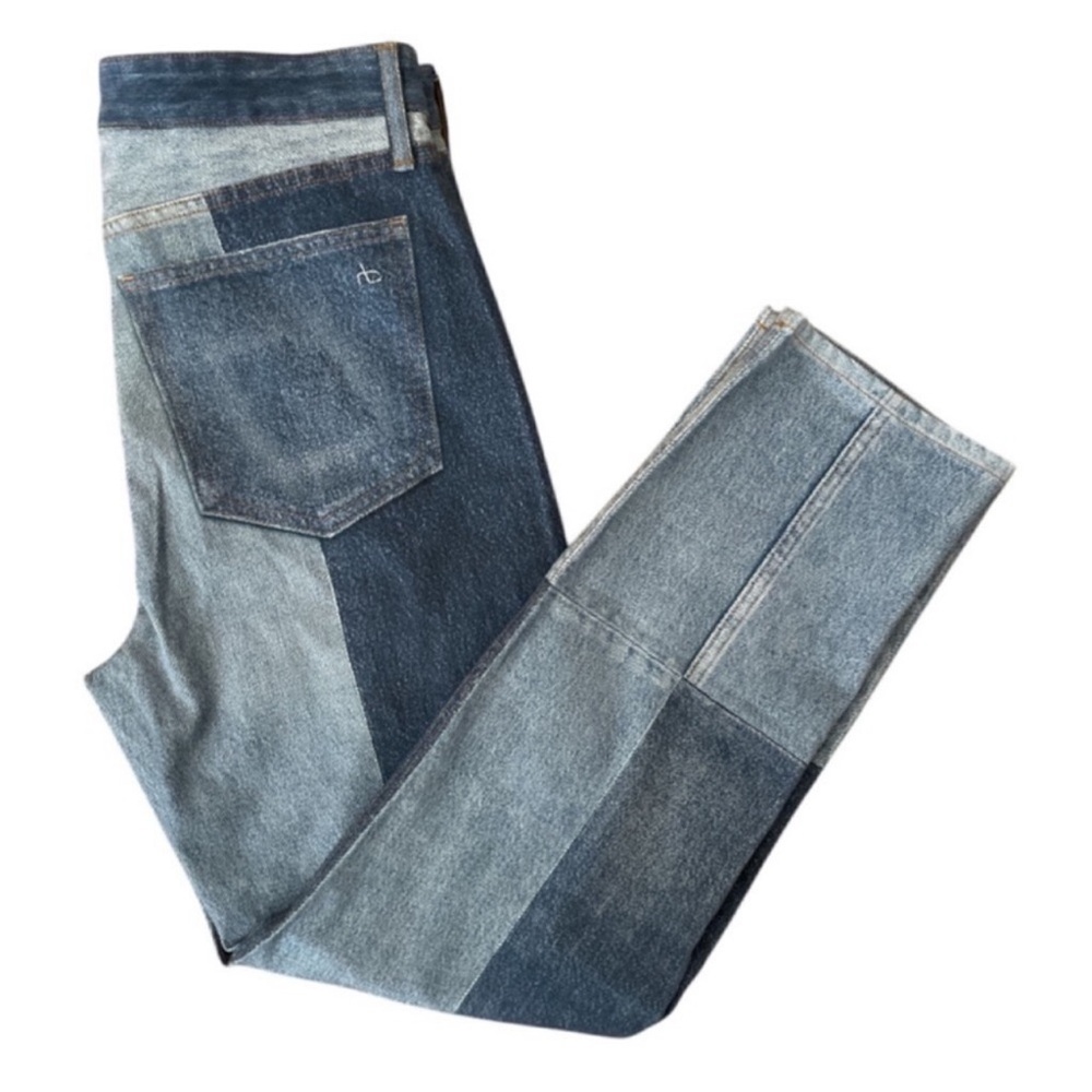 Rag & Bone Miramar Nina Cigarette Jeans Byron Printed Denim Size 27 NWT